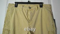 Nwt True Religion Men's Tan Khaki Style Distressed Short Size 32, 34