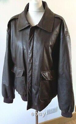 Orvis Vintage Leather Jacket Brown Mens XL Fly Fishing Distressed Lined Extra L