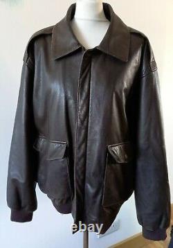 Orvis Vintage Leather Jacket Brown Mens XL Fly Fishing Distressed Lined Extra L