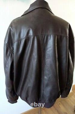Orvis Vintage Leather Jacket Brown Mens XL Fly Fishing Distressed Lined Extra L
