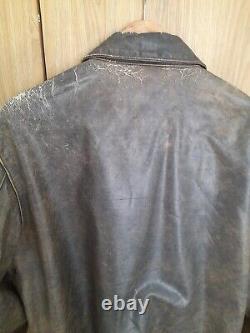 Outstanding Patina Distressed Vintage Banana Republic A2 Leather Jacket. L/XL