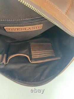 Overland Tahoe Distressed Leather Travel Duffel Bag Brown New MRSP $349