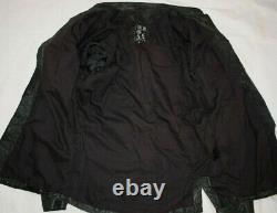 Pearly King Brown Soft Distressed Leather Jacket Size L Collarless Lined
