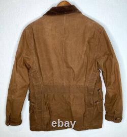 Polo Ralph Lauren Bleecker Waxed Leather Hunting Work Jacket Coat Mens S RRL