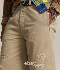 Polo Ralph Lauren Burroughs Big Chino Wide Trousers Pants Distressed 31 x 30