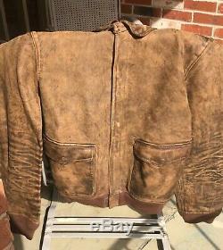 Polo Ralph Lauren Distressed Leather A-2 Flight Jacket XXL NEW