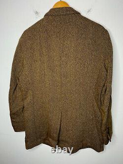 Polo Ralph Lauren Gents Large Blazer Jacket RRL 42 Herringbone Tweed Rugby Coat