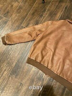 Polo Ralph Lauren Leather Jacket RRL VTG Aviator G1 Coat Brown Distressed