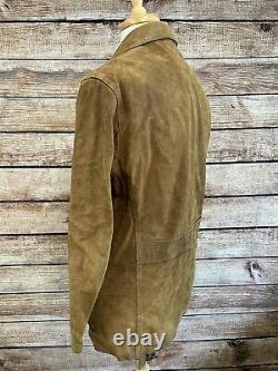 Polo Ralph Lauren Leather Jacket Size M Distressed Roughout Patina