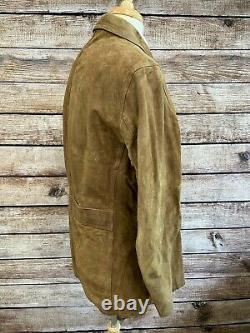 Polo Ralph Lauren Leather Jacket Size M Distressed Roughout Patina