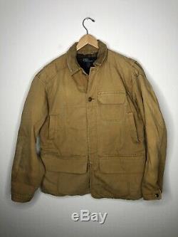 Polo Ralph Lauren Medium Brown Barn Jacket Chore RRL VTG Hunting Distressed Coat