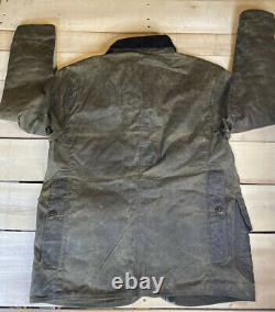 Polo Ralph Lauren Medium Waxed Oil Cloth Distressed Jacket Brown VTG NICE
