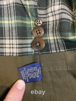 Polo Ralph Lauren Medium Waxed Oil Cloth Distressed Jacket Brown VTG NICE