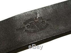 Polo Ralph Lauren Rrl Brown Tooled Distressed Leather Ranger Western Belt $350