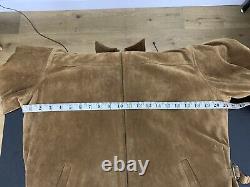 Polo Ralph Lauren Small Distressed Brown Leather RRL Hunting Suede Buckle Back