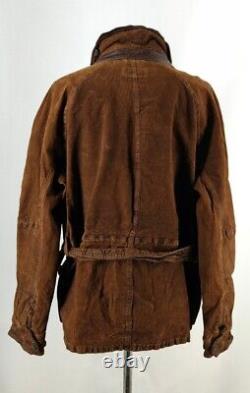 Polo Ralph Lauren Suede Belted Jacket Distressed Size M New RRP £ 1.499
