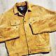 Polo Ralph Lauren Suede Leather Trucker Jacket Flannel Lined Western Coat Rrl M