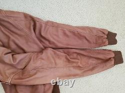 Polo Ralph Lauren XL Leather Jacket RRL VTG Aviator G1 Coat Brown Distressed