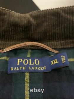 Polo Ralph Lauren XXL Southbury Brown Biker Cafe Racer Leather Jacket RRL Rugby