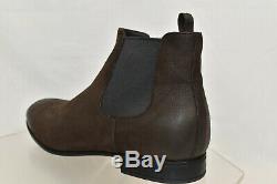 Prada 2t2723 Brown Distressed Leather Elastic Slip On Ankle Boots 8.5 Us 9.5