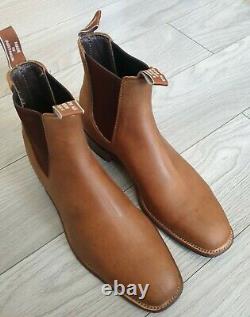 R. M. Williams Boots Rm Vintage Distressed Nubuck Leather Uk 10 G Oily Tan