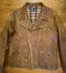 Ralph Lauren Polo Wilkins Distressed Leather Mens Moto Jacket Msrp $1795.00