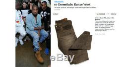 RRL Denim Jeans Slim Bootcut Golden Brown Famous by Kanye West fits 32 x 30
