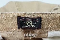 RRL Ralph Lauren Brown Distressed Heavy Canvas Cargo Pocket Utility Pants 34/31