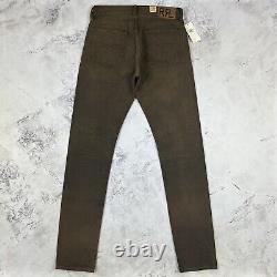 RRL Ralph Lauren Distressed Brown Slim Fit Denim Jeans W30 L35 BNWT NEW