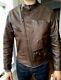 Rrl Ralph Lauren Distressed Leather Jacket Cowboy X-large Brown Vtg Ranch Rugged