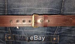 RRL Ralph Lauren Double RL Made In USA Leather Belt 32 2008 Collection