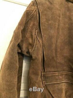 RRL Ralph Lauren LE Distressed Shearling roughout Leather Jacket NWT XL