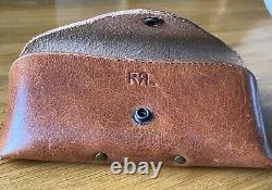 RRL Ralph Lauren Slight Distressed Leather Concho Glasses Eyeglass Case