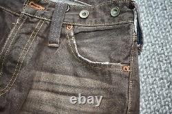 Ralph Lauren Double RRL Brown Selvedge Denim Cinch Back Carpenter Jeans W29 L34