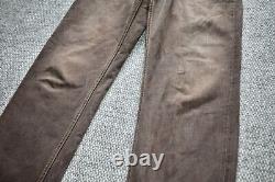 Ralph Lauren Double RRL Brown Selvedge Denim Cinch Back Carpenter Jeans W29 L34