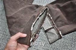 Ralph Lauren Double RRL Brown Selvedge Denim Cinch Back Carpenter Jeans W29 L34