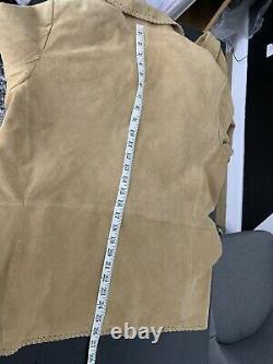 Ralph Lauren Medium Blazer Jacket RRL VTG Hunting Leather Suede Western Concha