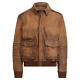 Ralph Lauren Polo Brown Distressed Leather Flight Bomber Jacket New $998