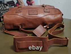 Ralph Lauren Proprietor Distressed Brown Leather Mens Briefcase/messenger Bag