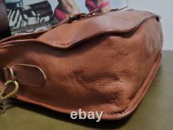 Ralph Lauren Proprietor Distressed Brown Leather Mens Briefcase/messenger Bag