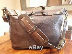 Ralph Lauren RRL Vintage Distressed Made In Italy Leather Mailbag Bag NWT