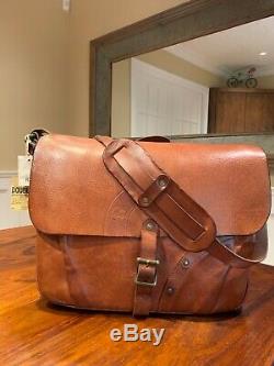 Ralph Lauren RRL Vintage Distressed Made In Italy Leather Mailbag Bag NWT