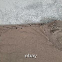 Rare Vtg 1992 Stussy Tribe Shirt Brown Faded Men Large DISTRESSED Single Stitch