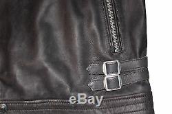 Replay Distressed Leather Jacket Size XL 100% Authentic