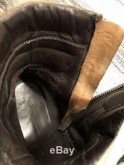 Rick Owens Men's Distressed Suede Ankle Boots. Orig $1509. Brown. Size 44it/11us