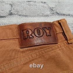Roy Selvedge Denim Jeans Work Pants Size 34 Brown Made in USA Distressed