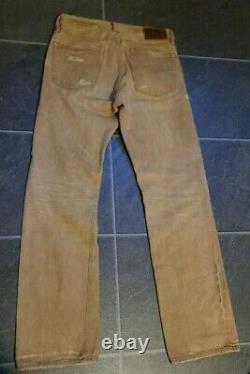 Rrl Double Rl Ralph Lauren Men's Distressed Selvedge Jeans Sz 32x32 Made In USA