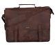 Rustic Distressed Brown Leather Laptop Messenger Bag For Men & Women