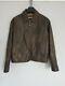 Schott Nyc Mens Jacket Thick Leather Wool Distress Brown Bomber Flying Biker M/l