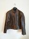 Schott Men's Perfecto Brown Distressed Leather Jacket Size Xl